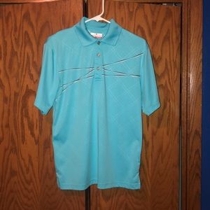🤗Men’s M Light blue/turquoise short sleeve polo